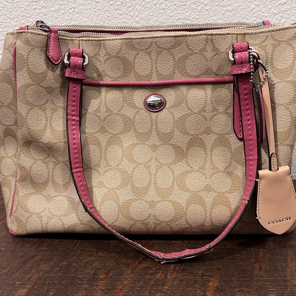 Coach Beige and Pink Women's Bag